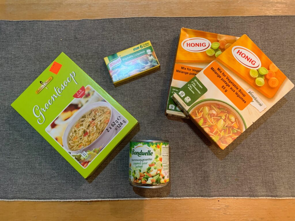Oma's soup ingredients fresh from the Dutch Store