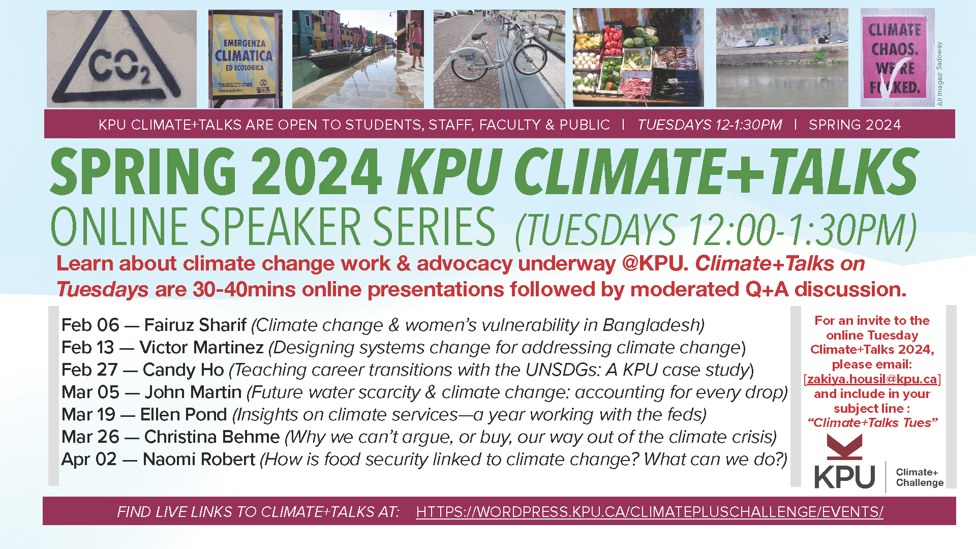 Events Climate Challenge   2024 Spring KPU ClimateNoonTalks Tues12 1 30 